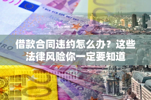 武汉借款合同违约怎么办？这些法律风险你一定要知道