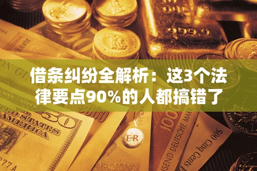 武汉借条纠纷全解析：这3个法律要点90%的人都搞错了