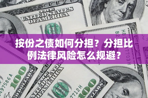 武汉按份之债如何分担？分担比例法律风险怎么规避？