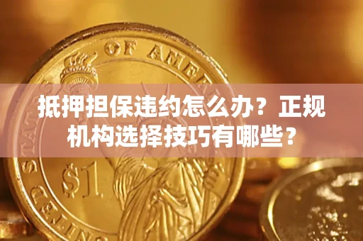 武汉抵押担保违约怎么办？正规机构选择技巧有哪些？