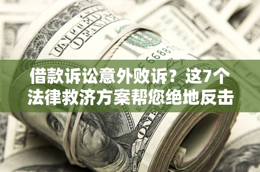 武汉借款诉讼意外败诉？这7个法律救济方案帮您绝地反击！