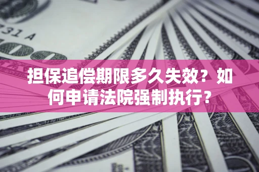 武汉担保追偿期限多久失效？如何申请法院强制执行？