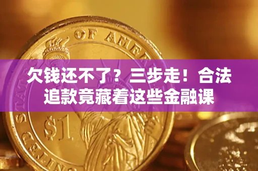 武汉欠钱还不了？三步走！合法追款竟藏着这些金融课