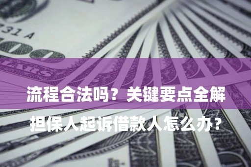 武汉

担保人起诉借款人怎么办？流程合法吗？关键要点全解析