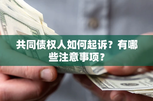 武汉共同债权人如何起诉？有哪些注意事项？