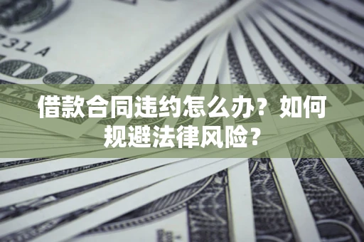 武汉借款合同违约怎么办？如何规避法律风险？