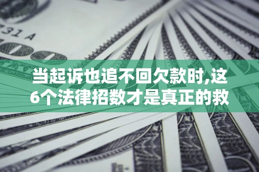 武汉当起诉也追不回欠款时,这6个法律招数才是真正的救命稻草