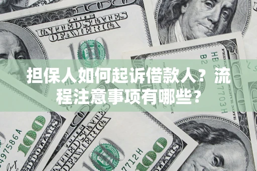 武汉担保人如何起诉借款人？流程注意事项有哪些？