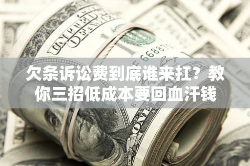 武汉欠条诉讼费到底谁来扛？教你三招低成本要回血汗钱